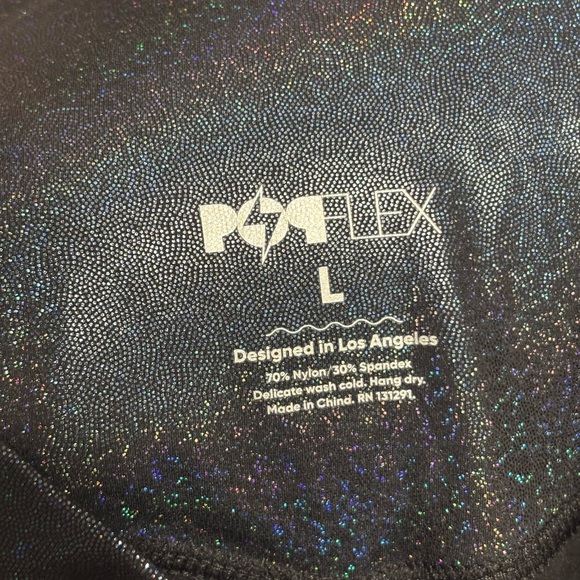 POPFLEX Holographic Black Leggings - Picture 4 of 4
